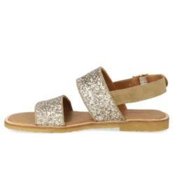 Angulus 5814 sandal i champagne glitter med to remme
