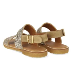 Angulus 5814 sandal i champagne glitter med to remme