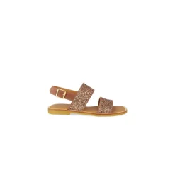 Angulus 5814 sandal i clay glitter med to remme