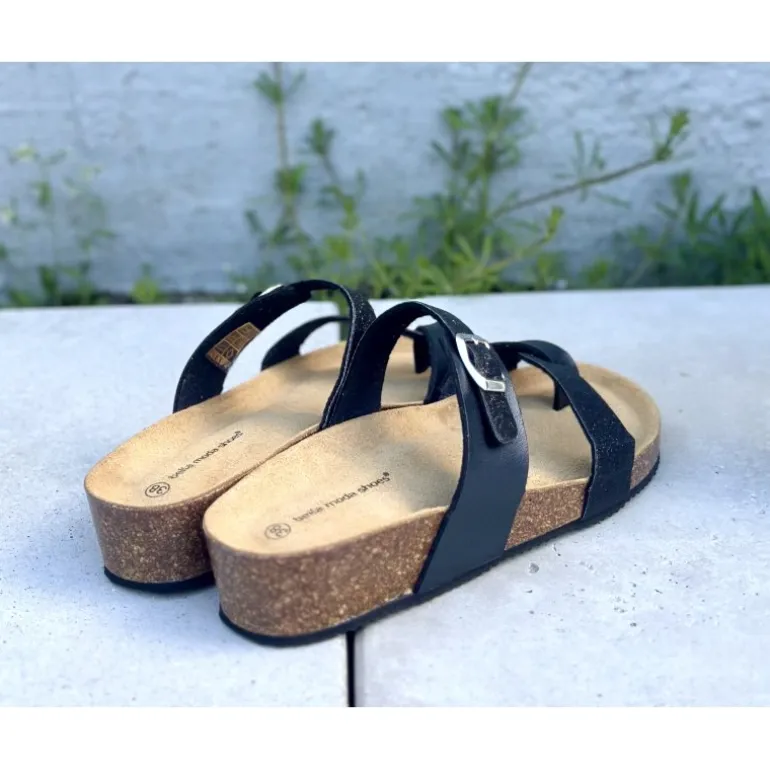Bella Moda 25608 sandal i sort glitter