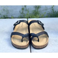 Bella Moda 25608 sandal i sort glitter