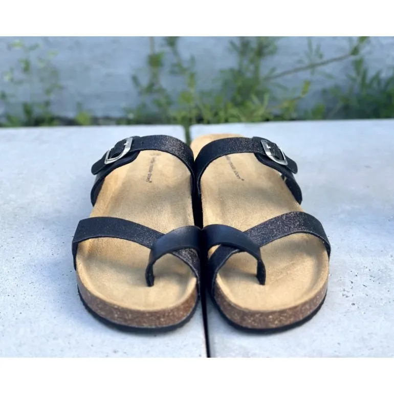 Bella Moda 25608 sandal i sort glitter