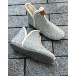 Bella Moda V22250 hjemmesko i grå med 100% uldfoer