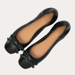 Billi Bi A8044 ballerina i sort skind