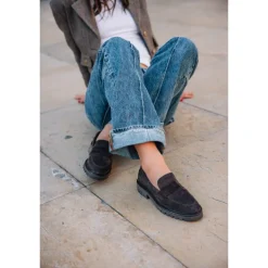 Billi Bi A9305 loafer i brun ruskind