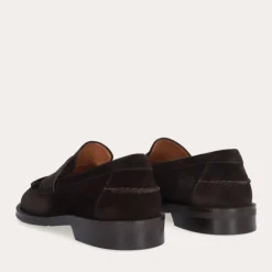 Billi Bi A9010 loafer i mørkebrun ruskind