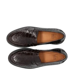 Billi Bi A19689 loafer i mørkebrun lakskind
