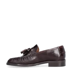 Billi Bi A9032 loafer i mørkebrun lakskind med kvaster