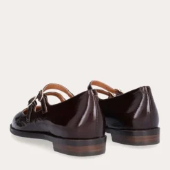 Billi Bi A9313 Mary-Jane ballerina i brun lakskind