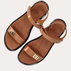 Billi Bi A6400 sandal i brun lakskind på letvægtssål