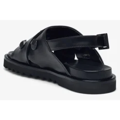 Billi Bi A1574 sandal i sort skind med nitter