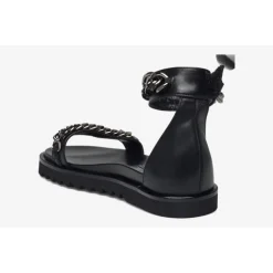 Billi Bi A1572 sandaler i sort skind med sorte kæder