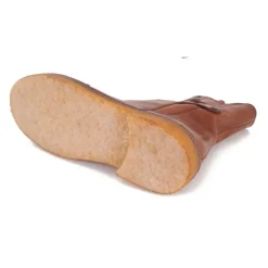 Bubetti 9892 støvle i cognac farvet skind med rågummisåler