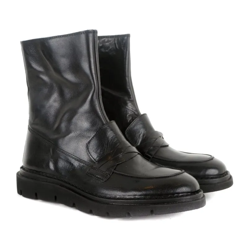 Bubetti 9973 støvle i sort skind