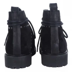 Cashott 20027 vinterstøvle med uldfoer i sort nubuk