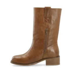 Cashott CASVILMA mellemlang støvle i cognac skind