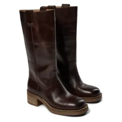 Pavement Anneli langskaftede støvler i brun skind