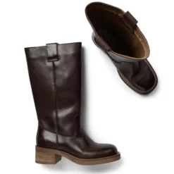 Pavement Anneli langskaftede støvler i brun skind