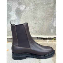 Pavement Jemma vinterstøvle i brun skind med foer