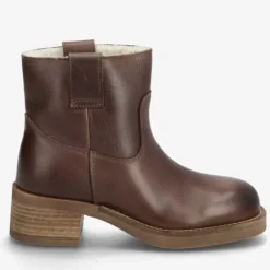 Pavement Jenny Wool ankelstøvle i brun vintage læder med foer