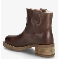 Pavement Jenny Wool ankelstøvle i brun vintage læder med foer