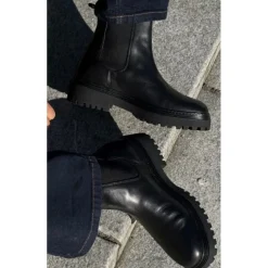 Phenumb Copenhagen Casablanca vinterstøvle i sort skind med foer