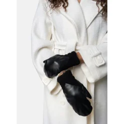 RE:DESIGNED Skindluffe Karma mitten i sort skind