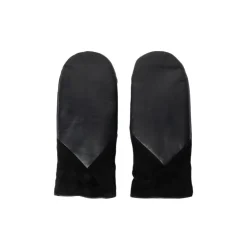 RE:DESIGNED Skindluffe Karma mitten i sort skind