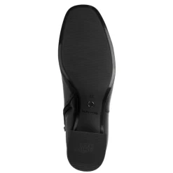 Tamaris 25323 ankelstøvle i sort skind med en lille hæl