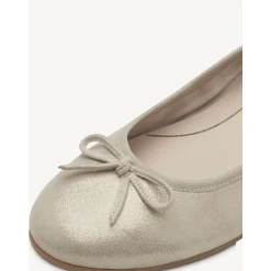 Tamaris 22116 ballerina i champagne ruskind
