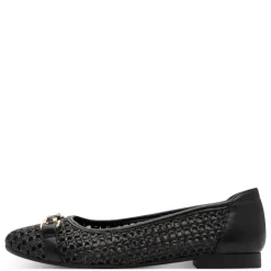 Tamaris 22138 ballerina i sort flet
