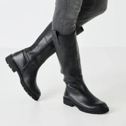 Tamaris 25616 langskaftet støvle i sort skind