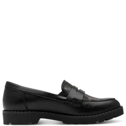 Tamaris 24312 Loafer i sort med leopard detaljer