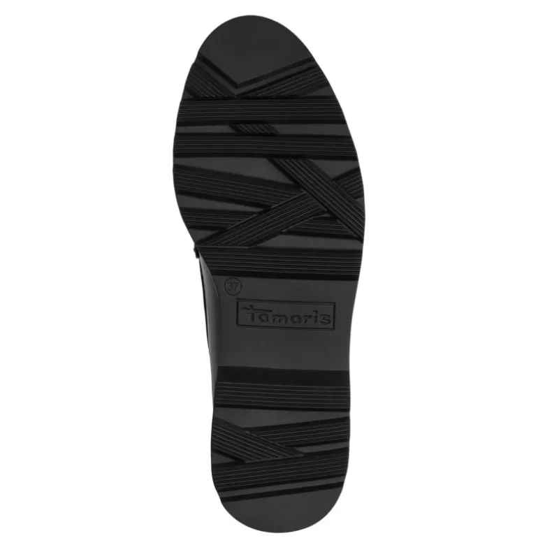 Tamaris 24312 Loafer i sort med leopard detaljer