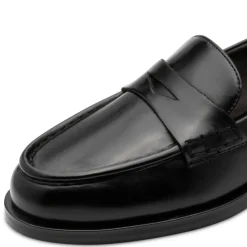 Tamaris 24311 loafer i sort poleret materiale