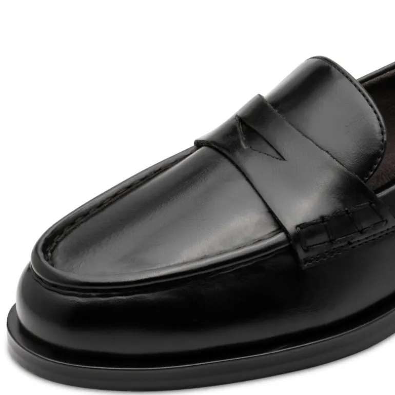 Tamaris 24311 loafer i sort poleret materiale