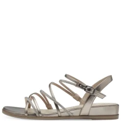 Tamaris 28103 sandal i guld skind med glitter remme