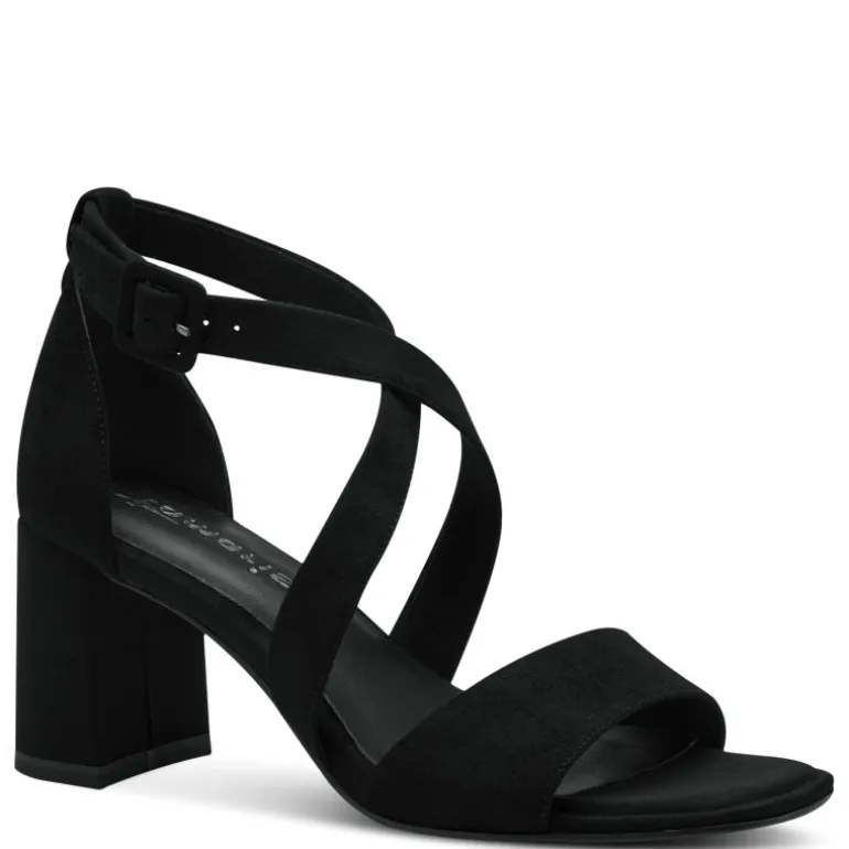 Tamaris 28310 sandal i sort med hæl