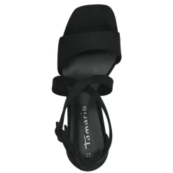 Tamaris 28310 sandal i sort med hæl