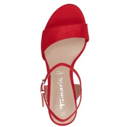 Tamaris 28028 sandal med hæl i rød