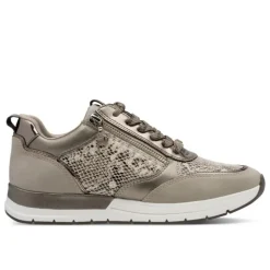 Tamaris 23732 sneakers i taupe snake