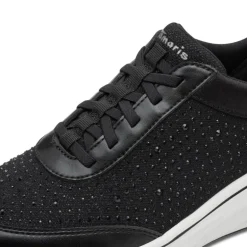 Tamaris 23779 sneakers med glitter sten i sort