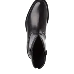 Tamaris 25003 støvle i sort skind med nitter