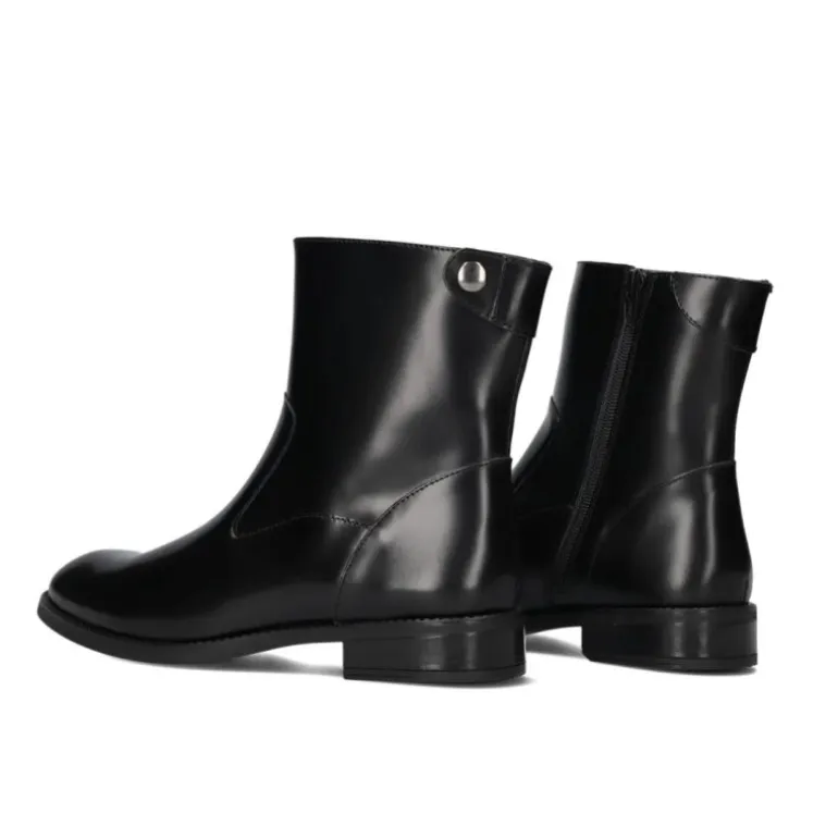 Unisa BELFIN støvle i sort poleret skind