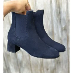 Unisa LAJES støvle i navy blå ruskind