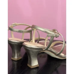 Unisa MARLEY sandal i metallic læder