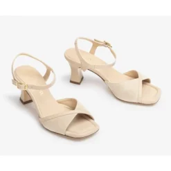 Unisa MECA sandal i beige ruskind