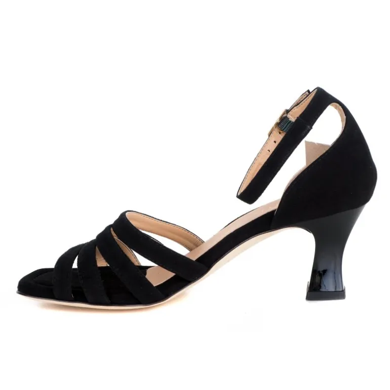 Unisa MIREN sandal i sort ruskind