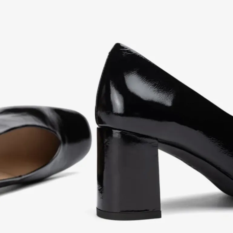 Unisa MURLA pumps i sort lakskind