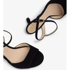 Unisa NAYKI sandal med hæl i sort ruskind